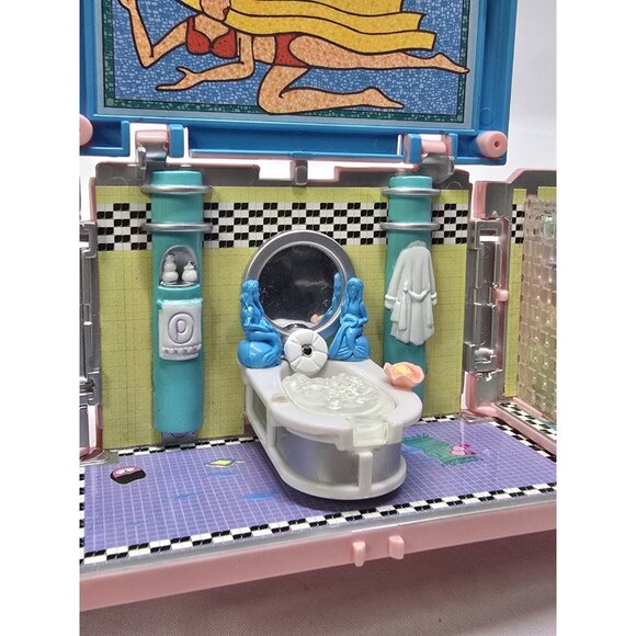 1999 Polly Pocket Dream Builders Deluxe Mansion Bathroom And Master Bedroom-READ - Picture 7 of 16